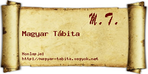 Magyar Tábita névjegykártya